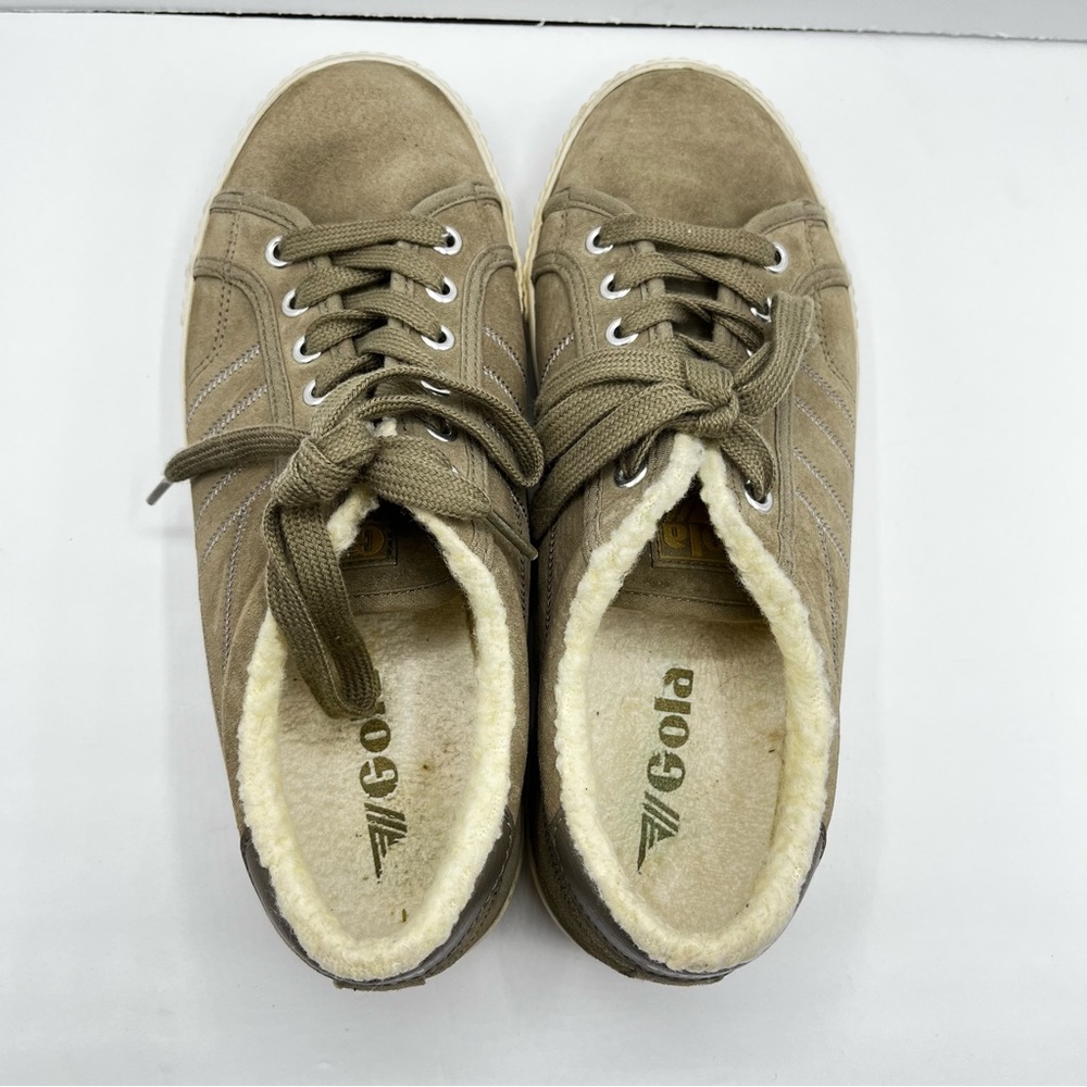 Gola Tan Suede Nordic Sherpa Sneakers Shoes Leather Size 9 Women's - Picture 12 of 14